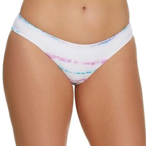 BECCA by Rebecca Virtue White Tie Dye Adela Hipster Bikini Bottoms, Xsmall